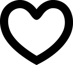 Heart Outline Shape Engraving Svg Design, Free Vectors File